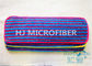 Protections humides colorées de balai de Microfiber avec des bandes de rouge, protection de lavage de Microfiber