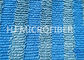 Microfiber bleu tricoté par chaîne a tordu le tissu de pile pour le chiffon/chiffon, tissu de polyester